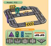 Juego de Carretera Magnética para Niños, Pista de con Bloques de Construcción Transformables y Coche Pequeño, Regalo de y Fiestas para Edades de 3 a 14 Años, Color Aleatorio
