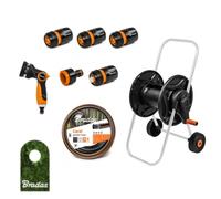 Juego de carro de manguera 1/2' 20m carro de manguera de jardín con juego de ...