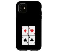 Juego de Cartas Ases Gambling Poker Cuatro de una Clase Carcasa para iPhone 11