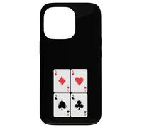 Juego de Cartas Ases Gambling Poker Cuatro de una Clase Carcasa para iPhone 13 Pro