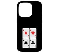 Juego de Cartas Ases Gambling Poker Cuatro de una Clase Carcasa para iPhone 14 Pro