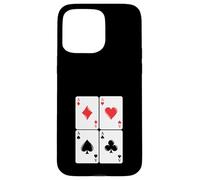 Juego de Cartas Ases Gambling Poker Cuatro de una Clase Carcasa para iPhone 15 Pro MAX