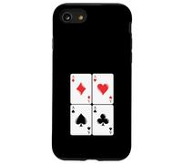 Juego de Cartas Ases Gambling Poker Cuatro de una Clase Carcasa para iPhone SE (2020) / 7/8