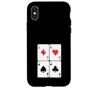 Juego de Cartas Ases Gambling Poker Cuatro de una Clase Carcasa para iPhone X/XS