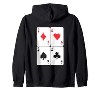 Juego de Cartas Ases Gambling Poker Cuatro de una Clase Sudadera con Capucha