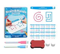 Juego de Cartas Brain Training, Juguete Educativo de Aprendizaje de lógica, | Tarjetas de coordinación del cerebro y la mano, 20 piezas, para habilidades motoras finas, desarrollo de la mente izquierda y