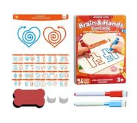 Juego de Cartas Brain Training, Juguete Educativo de Aprendizaje de lógica, | Tarjetas de coordinación del cerebro y la mano, 20 piezas, para habilidades motoras finas, desarrollo de la mente izquierda y