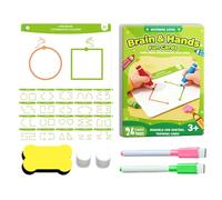 Juego de Cartas Brain Training, Juguete Educativo de Aprendizaje de lógica, | Tarjetas de coordinación del cerebro y la mano, 20 piezas, para habilidades motoras finas, desarrollo de la mente izquierda y