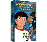 Juego de Cartas Campeones Oliver y Benji | Duelo New Team vs Toho | Juego de Fútbol para Niños +10 Años y Fans Retro | Regalo Ideal con Dados, Cartas Especiales y Marcador de Partidos