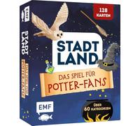 Juego de cartas: Ciudad, país, el juego no oficial para Potterheads con 128 cartas: el clásico del juego con más de 60 categorías mágicas para todos los fans de Harry Potter