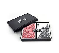 Juego de cartas Copag 1546 Design 100 % pl stico, tama o bridge (estrecho), rojo/negro, doble baraja ( ndice regular)