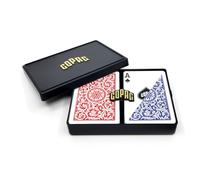 Juego de cartas Copag 1546 Design 100 % pl?stico, tama?o bridge, rojo/azul, ?ndice est?ndar, 1 juego