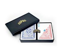 Juego de cartas Copag Legacy Design 100 % pl stico, tama o p ker (est ndar), ndice regular, rojo/azul, doble baraja.