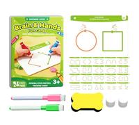 Juego de cartas de entrenamiento cerebral, juguete educativo para pensamiento lógico, 20 cartas de juego para coordinación de mano y cerebro, para la coordinación manual