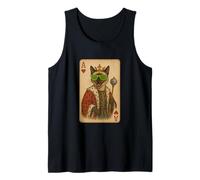 Juego de cartas de gato siamés Ace Hearts Cool Playing Card King Queen Camiseta sin Mangas