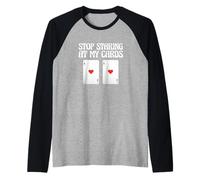 Juego de Cartas de Jugador de póquer Deja de Mirar mis Cartas Camiseta Manga Raglan
