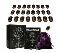 Juego de cartas de madera del tarot, cartas de símbolo mágico para adivinación y decoración, incluye 24 bolsas de almacenamiento