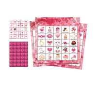 Juego de cartas de mesa de San Valentín: actividad familiar multijugador | Juego de cartas temático para niños y adultos | Festivo Día de San Valentín Bingo Tea Party Juegos de mesa Evento Suministros