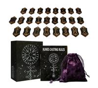 Juego de cartas de tarot de madera, tarjeta de símbolo mágico para adivinación y decoración, incluye 24 bolsas de almacenamiento, runas de madera