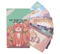 Juego de cartas de tarot de principiantes, juego de tabla de lectura de 4,13 x 2,44 pulgadas con arte robusto, Oracle místico con diseño compacto, meditación de orientación espiritual, herramienta de