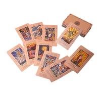 Juego de cartas de tarot - Patrón de personajes retro para adivinación como juguete | Con libro de instrucciones, juegos de cartas coleccionables, para adultos, reuniones familiares, viajes, citas