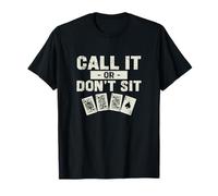 Juego de Cartas Divertido de Euchre Call It Or Don't Sit Un Jugador de Euchre Camiseta
