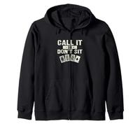 Juego de Cartas Divertido de Euchre Call It Or Don't Sit Un Jugador de Euchre Sudadera con Capucha