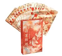 Juego de cartas genéricas - Juego de mesa - Cartas ilustradas de peces mitología china para | para fiesta grupo vacaciones reunión familiar viaje casa mujeres hombres