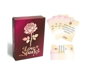 Juego de cartas genérico para parejas - Conjunto romántico de 50 hojas, ideas íntimas interactivas con un diseño, tarjetas de conversación para citas, accesorio de juego con indicaciones