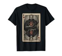Juego de Cartas gótico Vintage King of Hearts, Arte de fantasía Oscura Camiseta