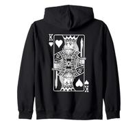 Juego de Cartas King of Hearts Poker Sudadera con Capucha