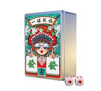 Juego de cartas Mahjong Mahjong Mahjong Travel Set - 146 Unidades/Set de cartas Mahjong - Thicken Big Print Handheld Poker, Mah Jongg Chino Impermeable Mah Jongg American Majhong Juegos para jugar al