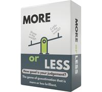 Juego de cartas "Más o menos" Edición Original: ¿Qué tan bueno es tu juicio? 2 jugadores o más | Divertidos juegos