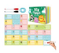 Juego de cartas para el entrenamiento de control de la pluma - Cuaderno de escritura interactivo,Fichas de entrenamiento de escritura para con dominio de la pluma | para niños de 2 a 6 años de edad