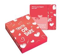 Juego de cartas para parejas - Juguete de exploración de relaciones románticas, 50 ideas divertidas para citas, tabla de actividades de desafío de la verdad, tarjetas de regalo para | Para San