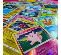 Juego de cartas Pokémon originales en alemán, juego de cartas personalizadas compatibles con cartas Pokémon de KEEPSEVEN (juego de purpurina: 20 tarjetas holo)