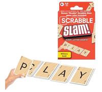 Juego de cartas Scrabble Slam The Original 2000's Mega Hit, versión de juego de cartas de ritmo rápido de Scrabble, para 2 a 4 jugadores, a partir de 8 años
