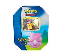 Juego de Cartas sobre Individual pokemon TCG go v Gift Tin Pikachu
