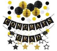 Juego De Carteles De Posgrado 2026, Decoraciones Para Fiesta De Graduación 2026, Pancarta De Papel Con Estrellas Y Bolas Para Universidad, Escuela Secundaria, Universidad, Puerta, Techo, Pared, Árbol,