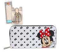 Juego de cartera de Minnie Mouse para mujer, paquete con cartera de Minnie para mujer, cartera para teléfono, más cartera de Minnie Mouse para niñas, adolescentes, Varios colores, Minnie Mouse Wallet,