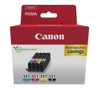 Juego De Cartuchos De Impresora Canon 6509B015 CHROMALIFE 100+ CLI 551 Multipack