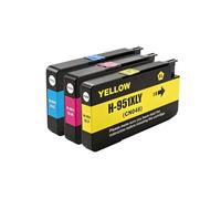 Juego de Cartuchos de Tinta, Compatible con HP, 950XL 951XL 950 | Negro 80ML, cian magenta amarillo 30ML cada uno, chip incluido; 8600 e-AIO, 8600 Plus e-AIO(3pcs Color)