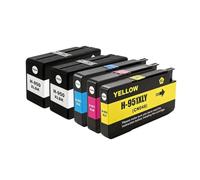 Juego de Cartuchos de Tinta, Compatible con HP, 950XL 951XL 950 | Negro 80ML, cian magenta amarillo 30ML cada uno, chip incluido; 8600 e-AIO, 8600 Plus e-AIO(5pcs)