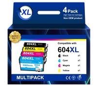 Juego de cartuchos de tinta compatibles para Epson 604 y 604XL, para modelos como XP 2205, XP 3200, XP 4200, XP 3205, XP 4205 y Workforce WF 2930, WF 2935, WF 2910 ( negro, , y magenta)