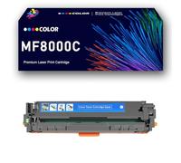 Juego de Cartuchos de tóner a Color MF8000C (Negro/Cian/Magenta/Amarillo) Compatible con Las impresoras multifunción Canon MF8000C, MF8200C, MF8050cw, MF8080CW y MF8050N,Cyan-1Pack