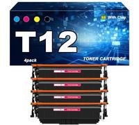 Juego de Cartuchos de Tóner Compatibles T12 impresoras para Canon imageCLASS X LBP1333C MF1333C i-SENSYS X C1333i C1333P C1333iF