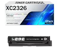 Juego de cartuchos de tóner compatibles XC2326 24B7502 24B7499 24B7500 24B7501 Paquete combinado de cartuchos de tinta para impresoras Lexmark C2326 XC2326, 6000 páginas(Size:1500Page,Color:Negro)