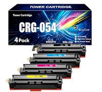 Juego de cartuchos de tóner CRG-054 para Canon MF643Cdw MF644Cdw MF645Cx LBP623Cdw MF642Cdw LBP622Cdw MF641Cw LBP621Cw MF640C, con chip de reconocimiento inteligente, negro, 1500 páginas a color 1200