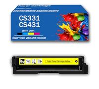 Juego de Cartuchos de tóner de Alta Capacidad CS331 y CS431, de Repuesto para Impresora multifunción Lexmark CS331 CS331DW CX331 CX331ADWE CS431 CS431DW CX431 CX431ADW, 4500 páginas,Yellow-1Pack