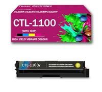 Juego de Cartuchos de tóner de Alta Capacidad CTL-1100 compatibles con Las impresoras Pantum de Las Series CP1150DN CP1150DW CM1150DN CM1155DW CP1155DN CM1155ADN, BK/C/M/Y,Yellow-Standard Yield